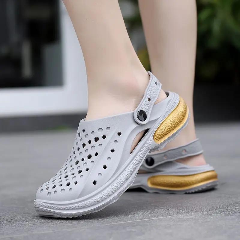 Fashion Slides Outdoor Hole Platform Y2k Comfortable Pvc Men's Shoe 2025 Fashion Cheap Shoes Liquidation Clappers Original Male Slipper