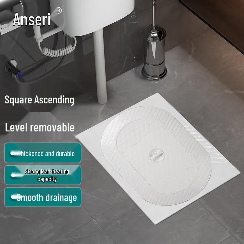 Removable Anti-Clog Squat Toilet Cover