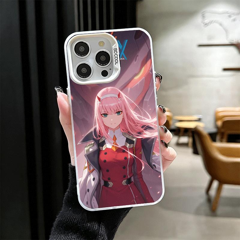 Darling Zero Two 02 Anime Shockproof Phone Case for iPhone 17 Air 16 16E 15 Pro Max 14 Plus 13 Mini 12 Back Cover Anti Fall Fund