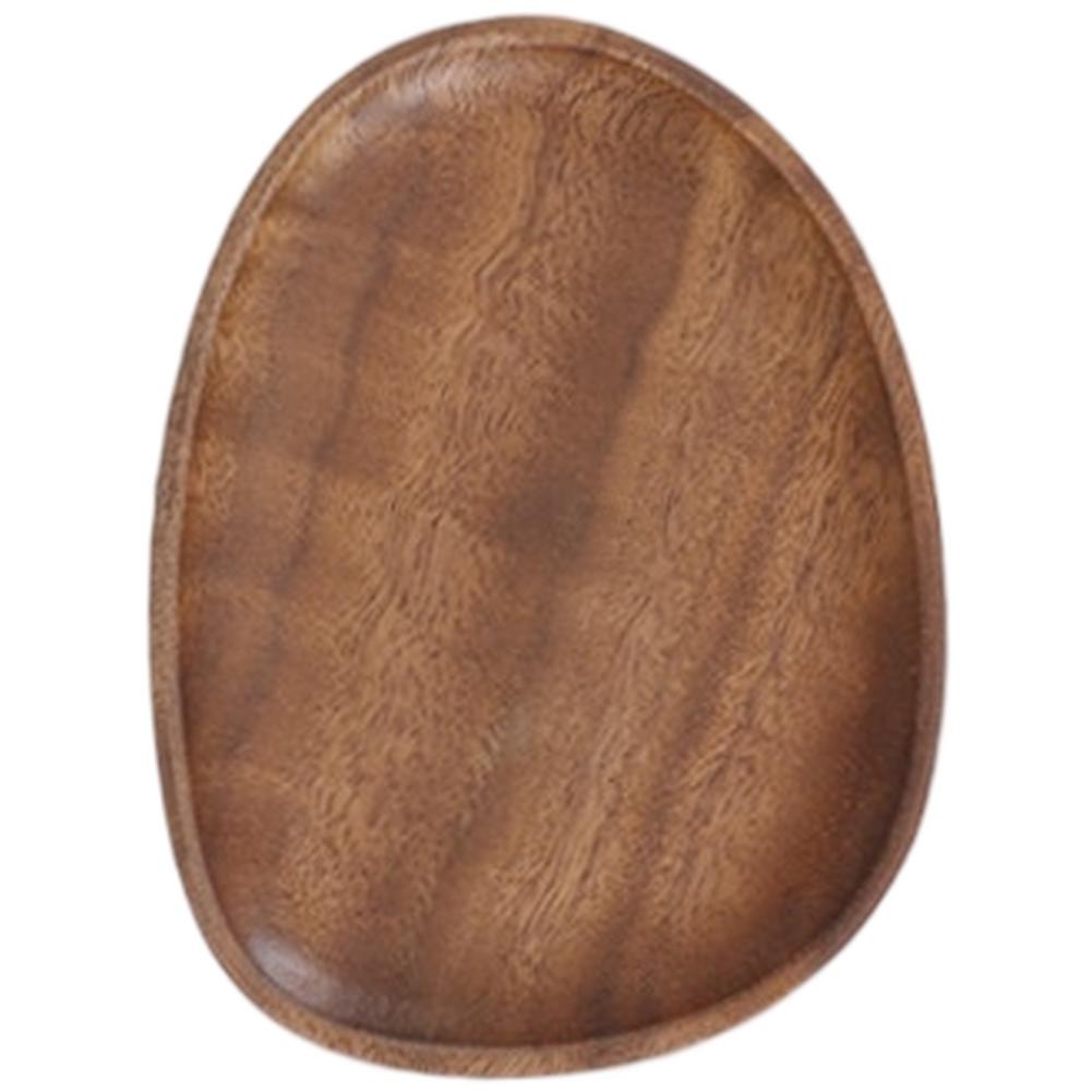 

1PC Pallet Fruit & Snack Plate Handmade Walnut Wood Tray Irregular Shape Fruit Plate Snack Dish Tea Serving Tableware Parts