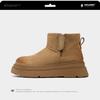 Snow boots cotton shoes 2025 winter new velvet thickened northeast thick-soled non-slip zipper women's boots flat-soled short boots