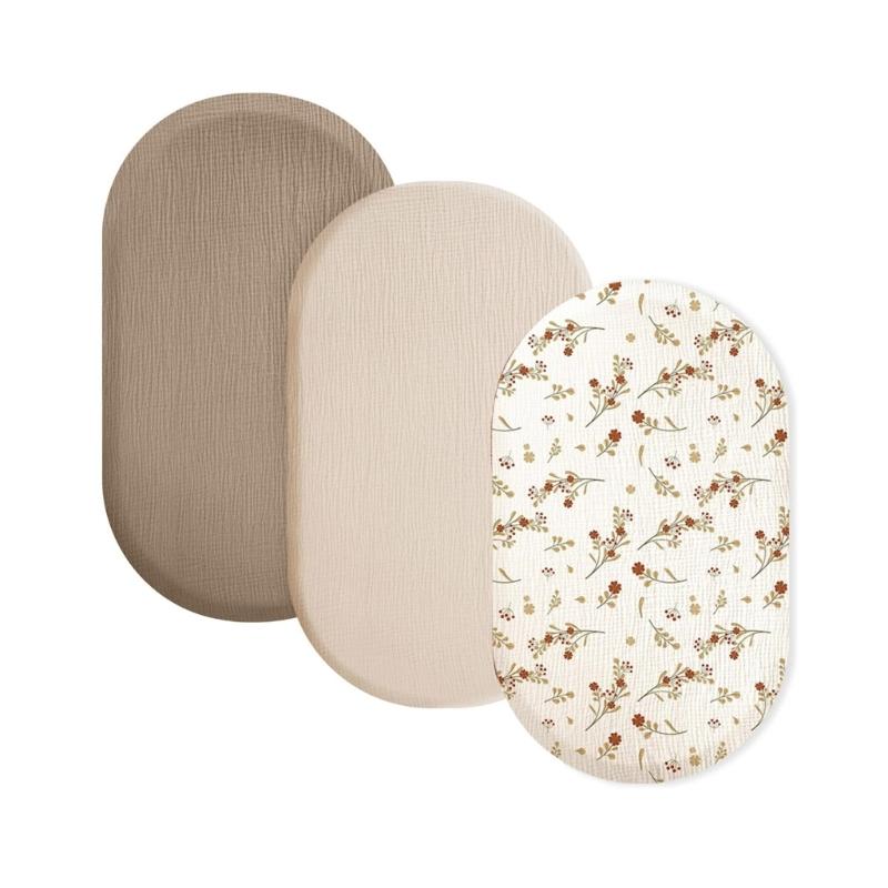 

Baby Basket Sheets Elasticized fitting Pram Sheets Baby Crib fitting Sheet Double Layer Crib Linens set for Infants