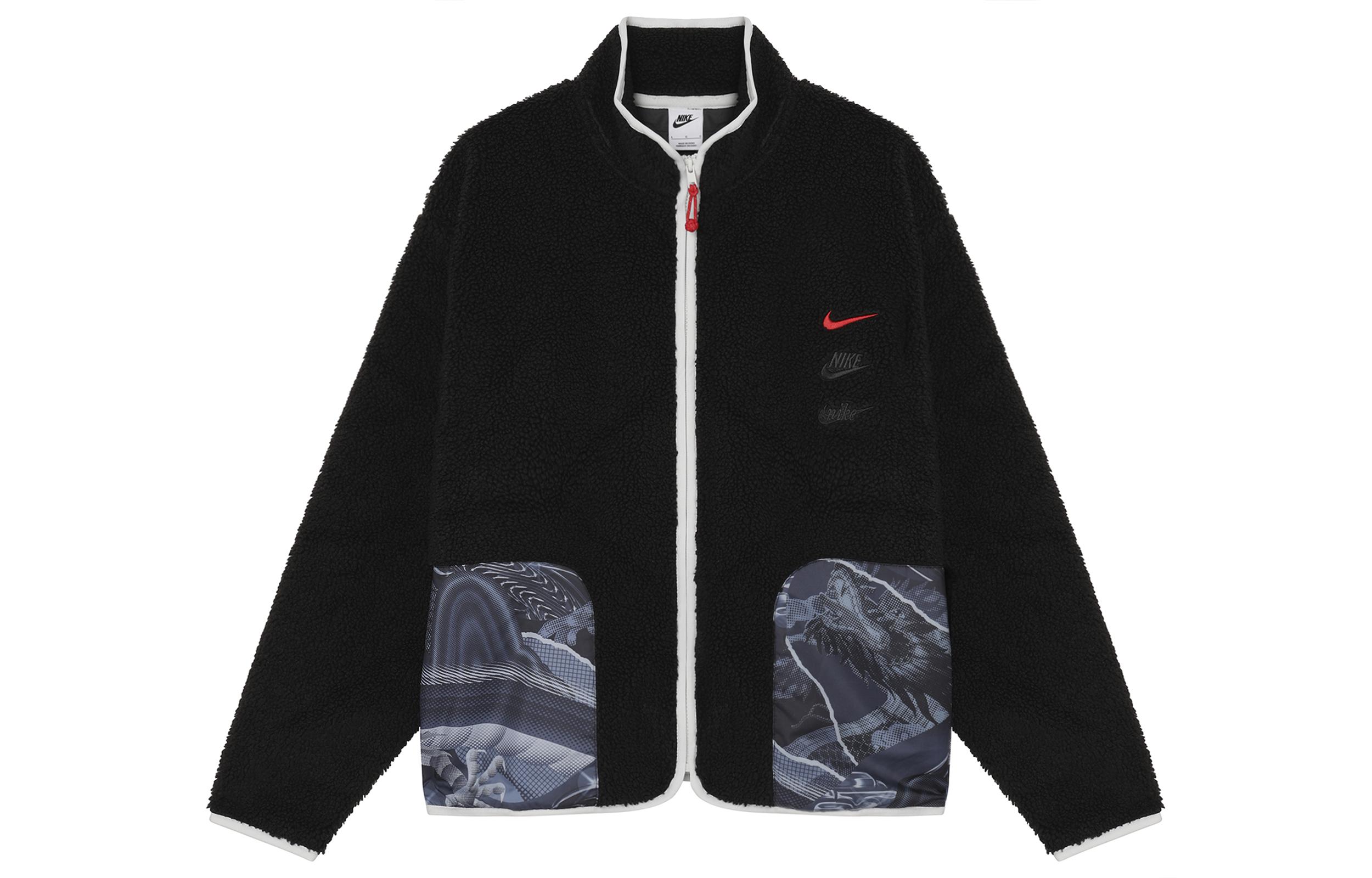 Nike Sportswear FW23 Velvet feel Coat Men s Black FZ6194-010 L