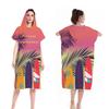 2025 Quick-Dry Hooded Swim Poncho with Zipper - Portable Bathrobe and Beach Towel