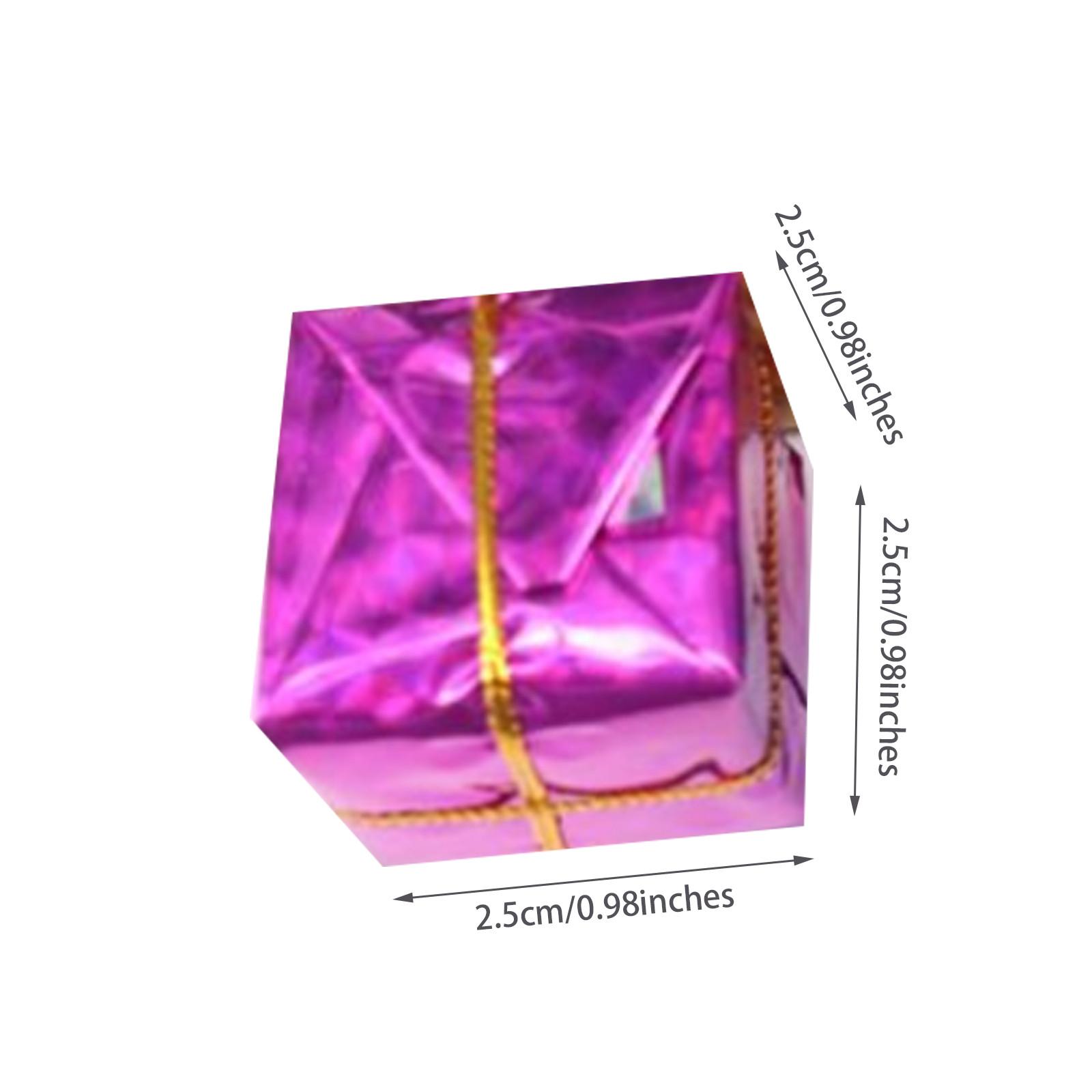 

12 шт. Ассорти цветов Фольгированные коробки Ручной работы Подарочные коробки Елочные украшения Конфетная коробка Елочные украшения Подвесное украшение One Size