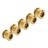 5 Pack 6.5MM Single Chainring Bolts Set High Strength Ti Alloy Universal Single Chainwheel Bolts