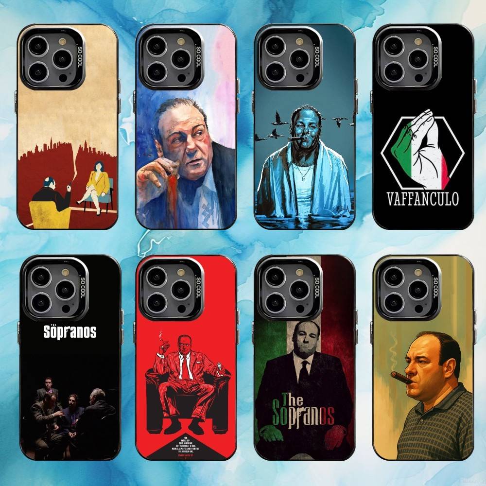 The S-Sopranos TV Phone Case For iPhone17,16,15,14,13,12,11 Plus,Pro Max Black Candy silver phone case