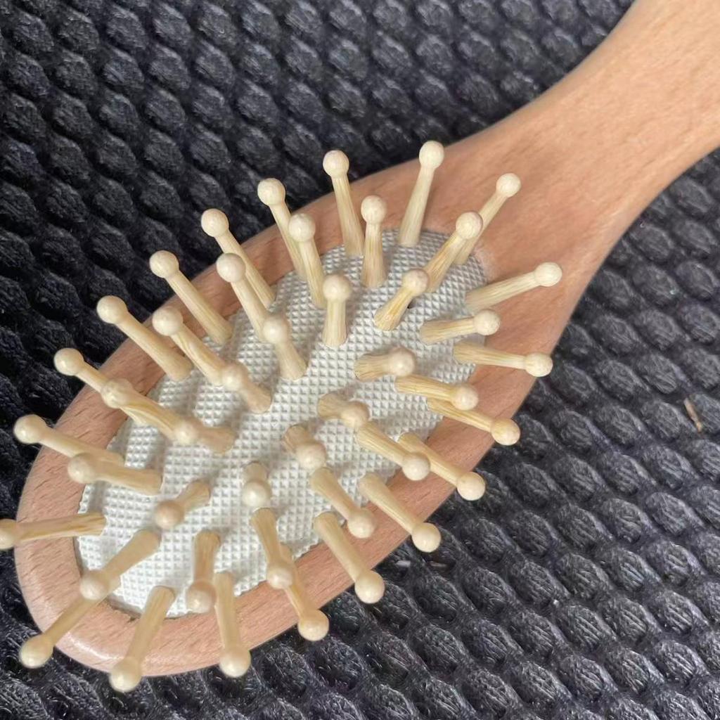 Compact Wooden Pocket Scalp Massage Comb