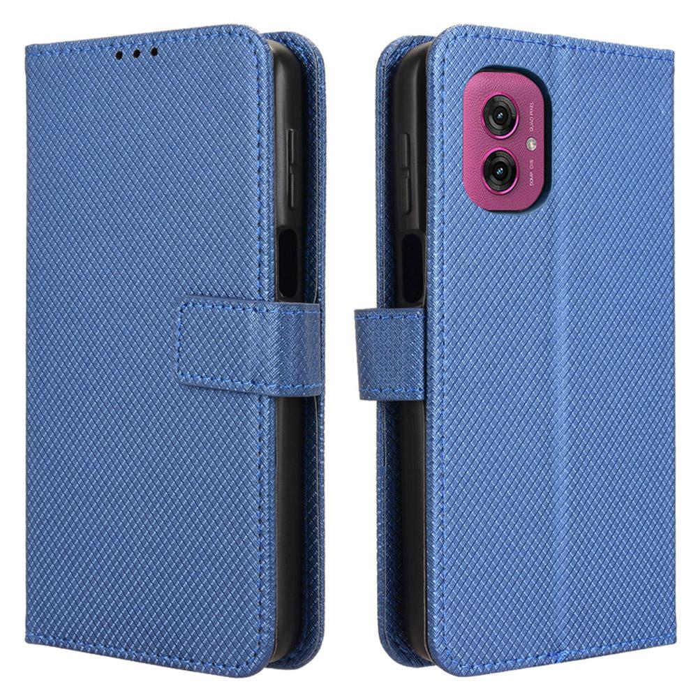 Etui dla Motorola Moto G55 5G PU Skóra Tekstura Diamentowa Portfel Pokrowiec na Telefon