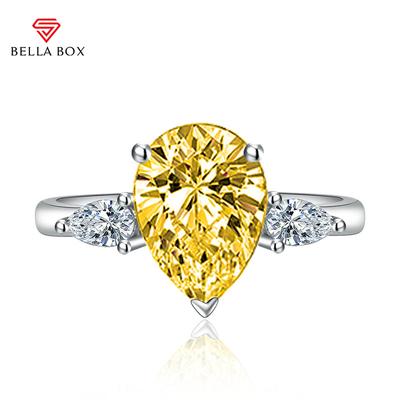 Bagues en forme de poire redimensionnables pour femmes, en zircon, pour fiançailles, bijoux fins, cadeau