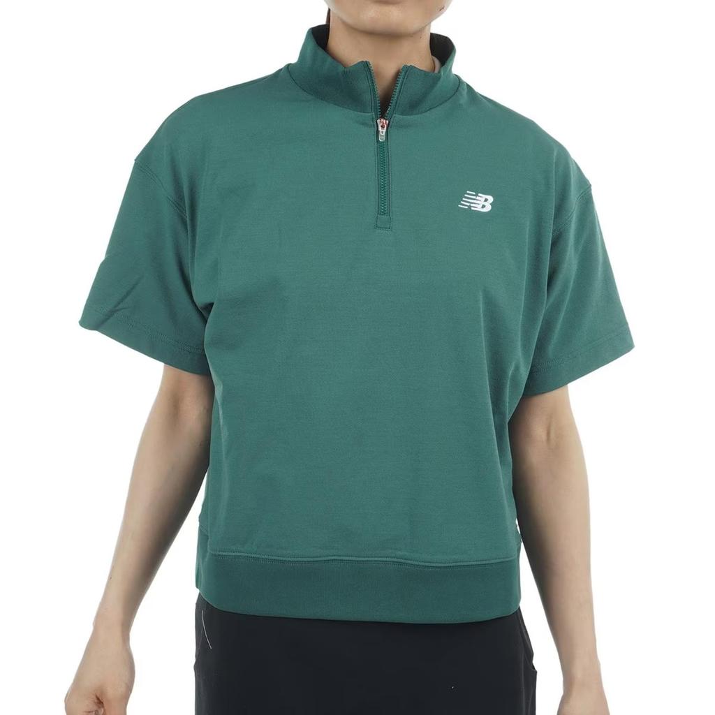 New Balance Short Sleeve Mock Neck Sweatshirt Fits All Golf Size 1 Women's (Stretchable, Teams) / 012-5164501 182_Khaki [M]