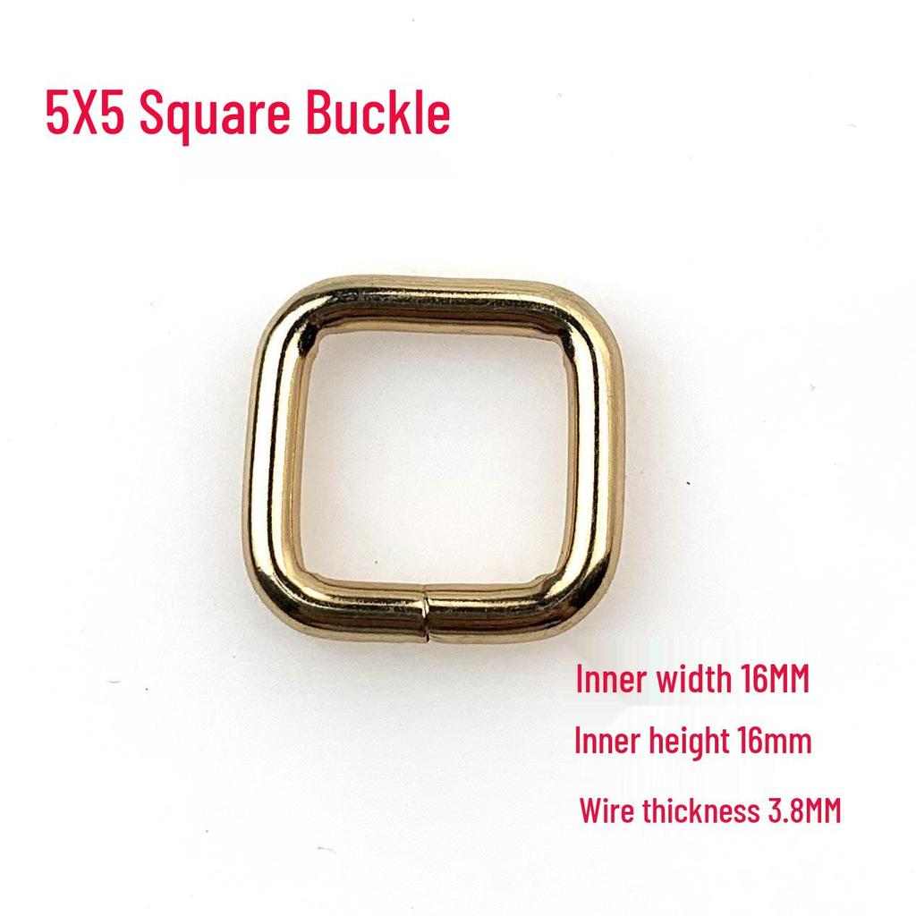 3.8MM Thick Iron Square Ring Buckle for Luggage and Webbing Adjustment