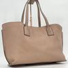 LOEWE T Shopper Anagram Tote Shoulder Crossbody Bag Leather Pink Beige A4 Size Compatible