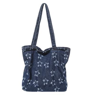 Denim Tasche Damen Große Kapazität Retro Umhängetasche Tragetasche