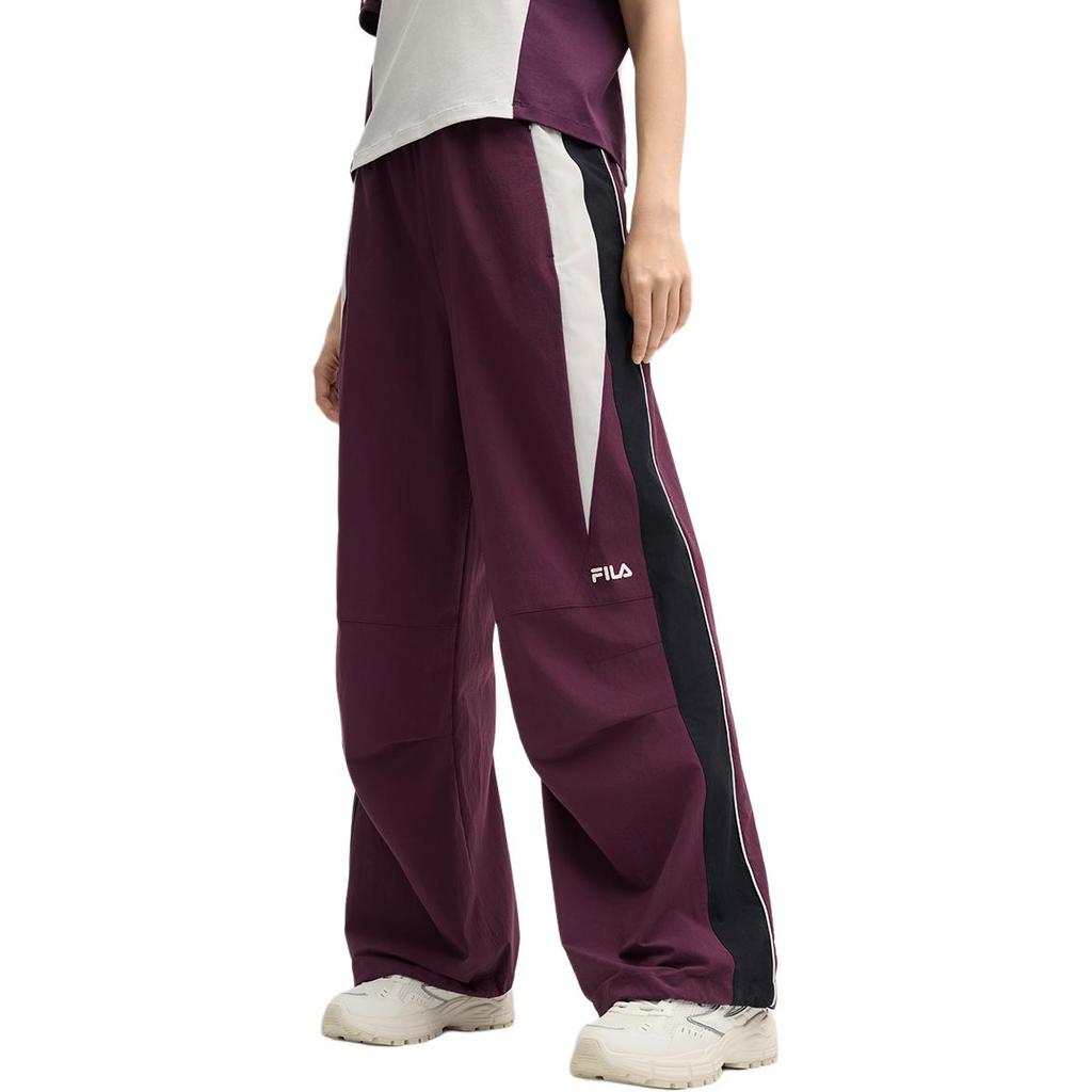 Fila Original Comfortable Fashion Versatile Woven Lace-Up Casual Pants Women Pants Italian-Purple F11W519803F-PU