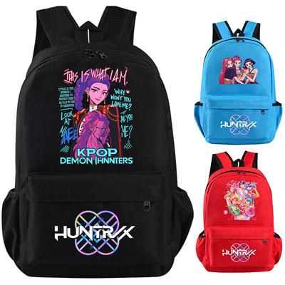Anime Cartoon K-Pop Demon Hunters Printed Backpack for Teenager Student Girl Boy Bookbag Schoolbag Women Large Capacity Waterproof Travel Bag Kid Gift