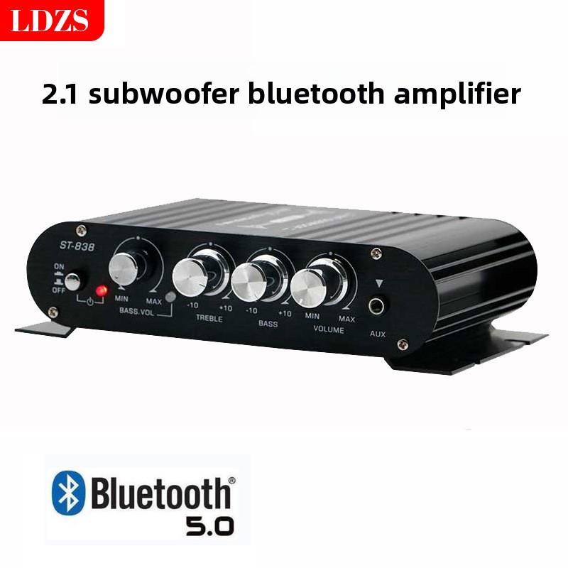 12V Car Power Amplifier, Subwoofer Power Amplifier Household 2.1 Channel Power Amplifier Ultra Bass