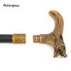 Yellow Wolf Head Biting Walking Cane Fashion Decorative Walking Stick Gentleman Elegant Cosplay Cane Knob Crosier 92cm