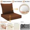 Outdoor Chair Cushions Set of 2, Thick High-Density Memory Foam Deep Seat Cushion, Waterproof & Fade Resistant Patio Furniture Cushions