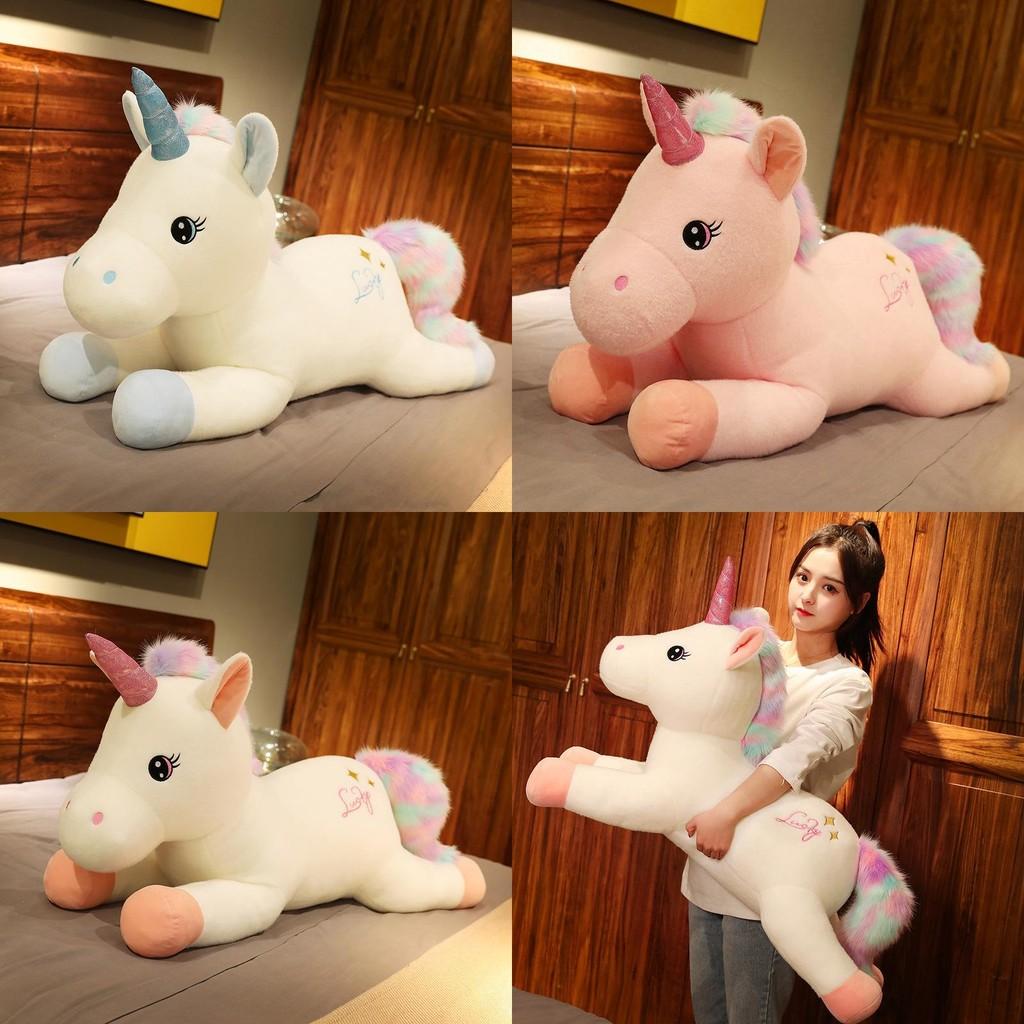 Toy Plush Unicorn Cartoon Stuffed Throw Pillow Doll Soft Cute Kids Xmas Gift