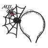 Gift for Halloween Party Spider Web Headband, Black Lace Spiderweb Hair Hoop, Cosplay Trick or Treat Photo Props Costume Accessory, Prop Adults & Kids