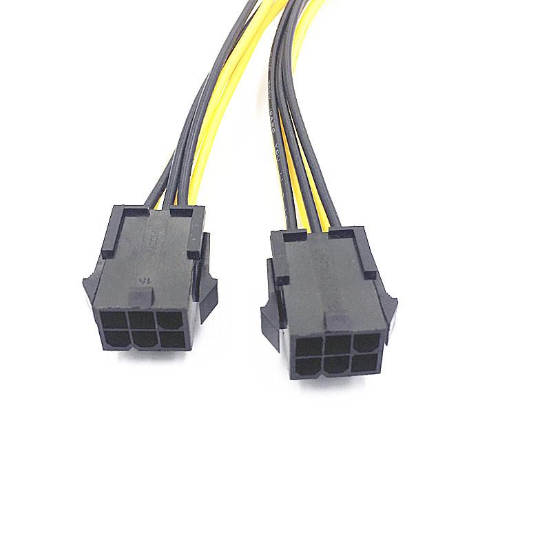8Pin Male to Dual 6 Pin Female Cable Adapter 20cm CPU 8 Pin To Graphics Video Card PCIe Power Splitter 6Pin Male to 8Pin Female