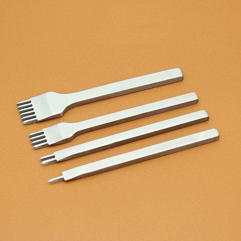 BEPAN Leather Punching Tool 3/4/5/6mm Alloy Material Leather Art Hand Sewing Tool Set Handmade Craft Production Supplies