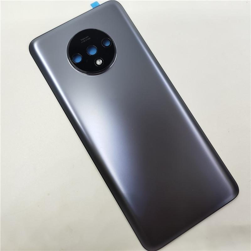 High Quality For OnePlus 7T Glass Battery Cover Hard Back Lid Rear Housing Panel Case With Camera Lens