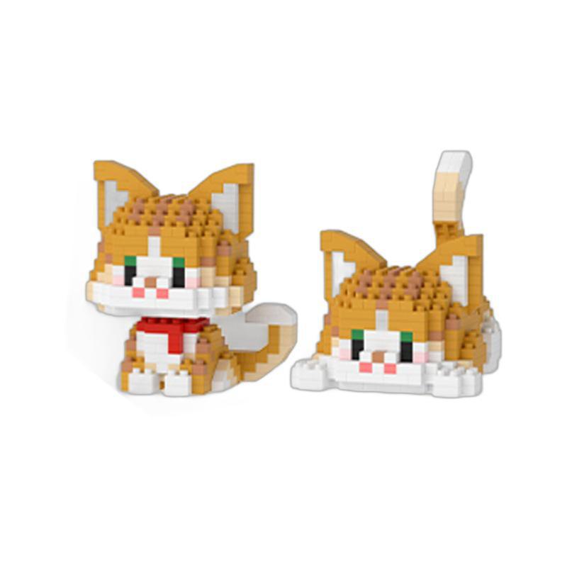 "Mini Particle Assembly Block Toys: Educational Cat Puzzle Ornaments for Kids, Compatible with LEGO"