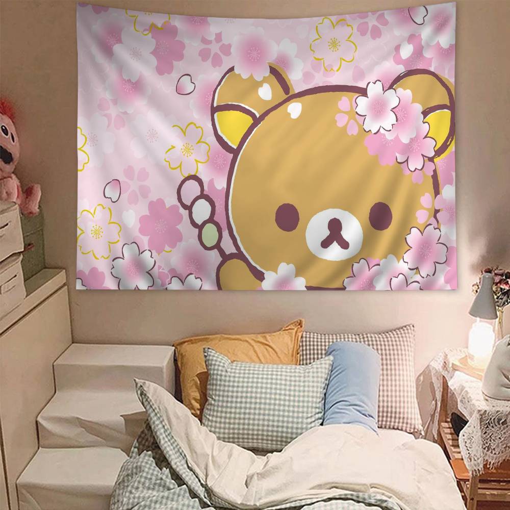 Popular Cute R-Rilakkuma Character Cartoon Tapestry Art Science Fiction Room Home Decor Art Home Decor