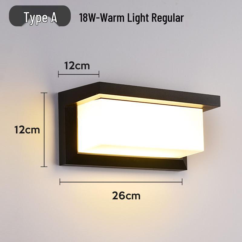 Waterproof Outdoor LED Wall Light for Courtyard, Balcony, Staircase, and Corridor - Super Bright with Induction Technology
