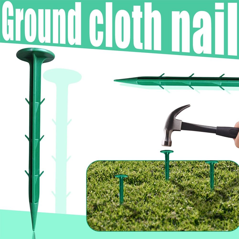50/100 Pcs 16cm Plastic Garden Ground Cloth Pegs Landscape Fabric Pins Plant Barrier Gardening Ground Cloth Nail