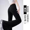 Micro-pull sweatpants women's new spring and autumn drape straight sweatpants small casual black flared pants