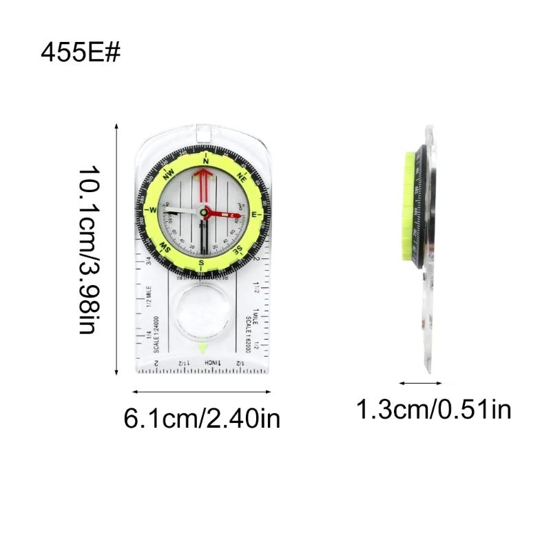 Multifunctional Compasses Ruler for Map Reading Backpacking Camping Orienteering Compasses Survival Navigation Compasses