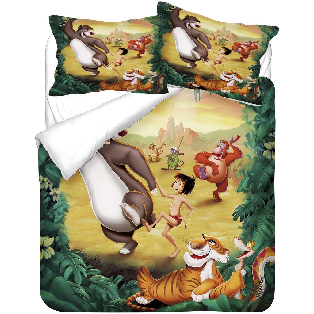 Masha and the Bear Baby Bedding Set, Brushed Soft Machine Washable, Cute Holiday Gift for Kids Room Decor