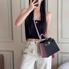 New leather creative color matching design palm pattern shoulder messenger bag fashionable versatile handbag
