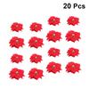 20Pcs Christmas Fake Flower Pendant Ornament Lightweight Elegant Simulated Cloth Flower for Tree Decor Wedding Party Home Cafe