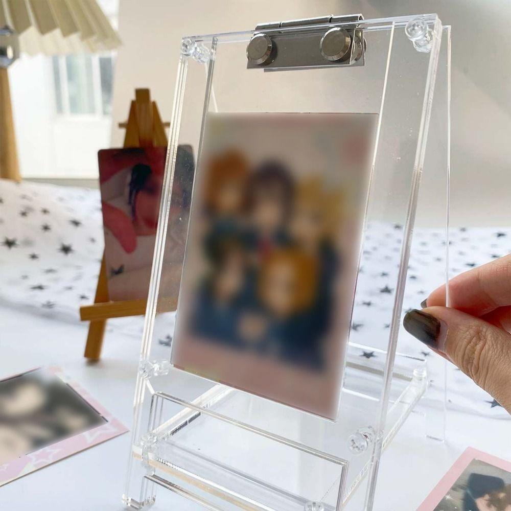 Clear Collection Card Display Stand Free Standing Acrylic Card Sleeves Frame  Ins Mini Album