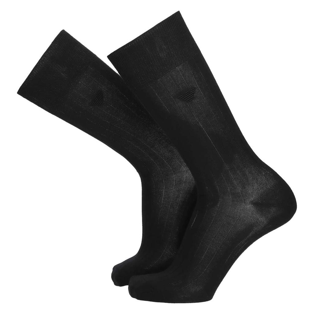 [Emporio Armani] 3-Pair Set Emporio Armani Business Eagle Logo Crew Socks for Men 92312722 (JP, Numbered Sizes, 25.0 cm, 27.0 cm, 01. Black, Gray, Nav