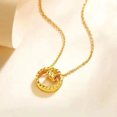 Small Waist Ring Necklace, Female Simple Niche High-end Light Luxury Collarbone Chain Pendant, Gift Jewelry for Girlfriend