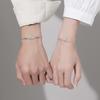 Minimalist Couple Bracelets Interwoven Heart Design Matching Set For Him And Her Understated Gift