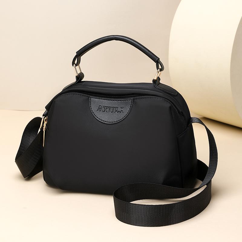 Small Square Bag Nylon Handbag Solid Color Women's Bag Travel Crossbody Shoulder Bag