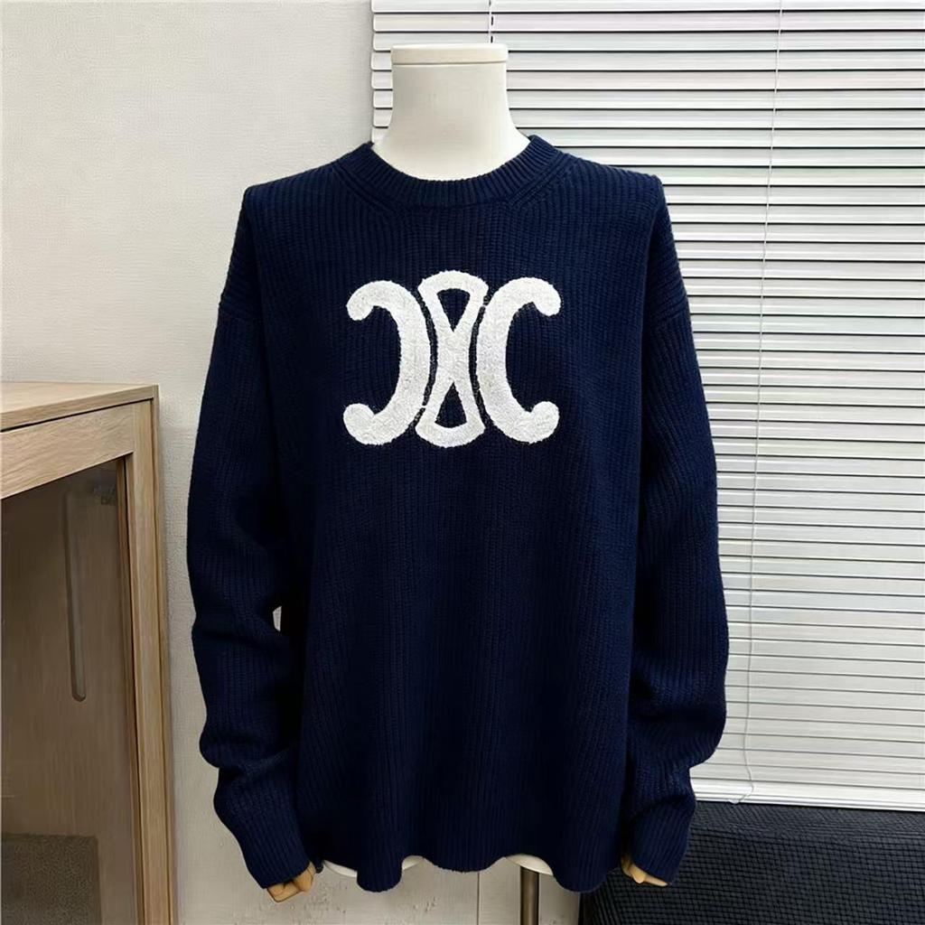 Men's CE Home 25SS Autumn/Winter Big Logo Jacquard Knit Sweater