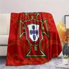 1PC Portugal National Football Team Patterned Flannel Blanket Suitable For All Seasons for Home Decor Warmth and Comfort Gifts Holiday Present