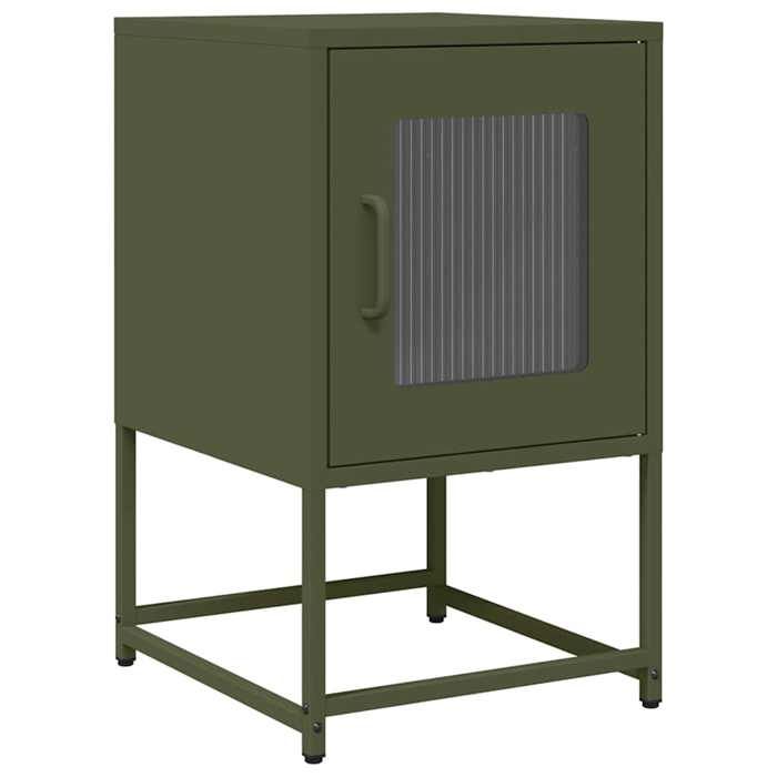 VidaXL Table de chevet vert olive 36x39x60,5 cm acier laminé à froid, table d'appoint, armoire de lit, table d'appoint pour 853330