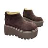 Platform Women Snow Ankle Boots Suede Designer High Heels Winter Shoes 2025 Trend Short Plush Warm Fashion New Botas De Mujer