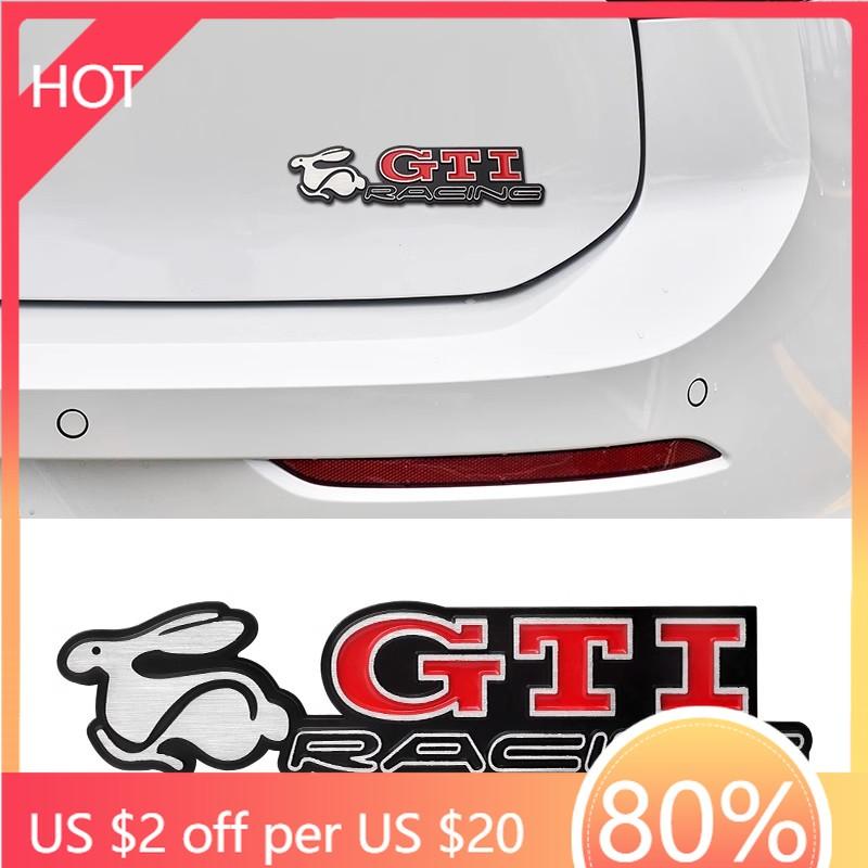 

Golf 3 4 MK3 MK4 2026 Hot For VW VOLKSWAGEN 3D Metal Rabbit GTI Logo Badge Sticker Car Body Decal for VW GTI Polo Golf Passat B6