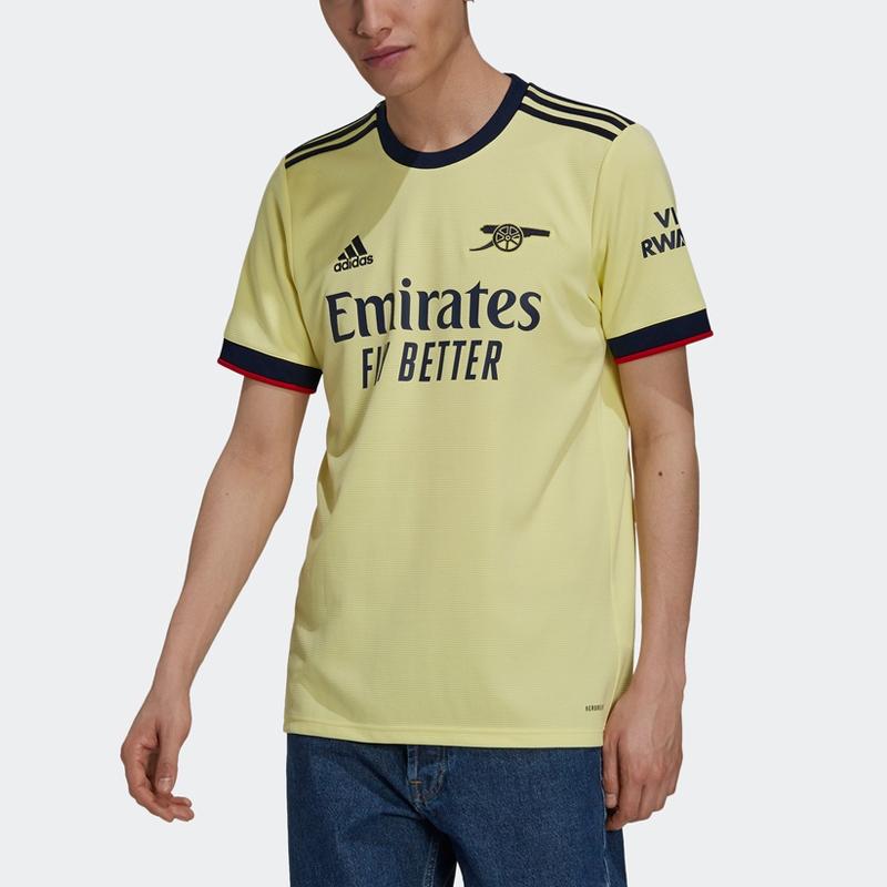 Adidas Strój wyjazdowy Sportowa Koszulka z krótkim rękawem Męska Top Żółta GM0218