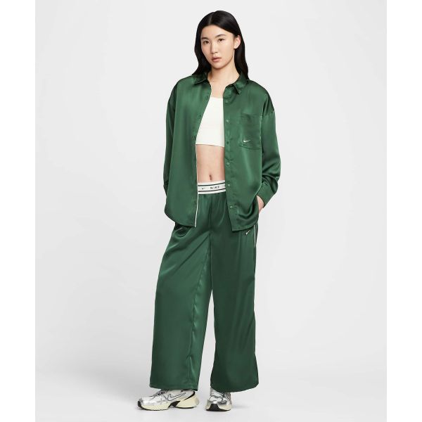 Nike Satin Stretch Waist Comfortable Solid Color Knitted Sports Pants Women pants IH1327-323