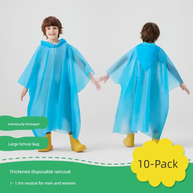 Children's Disposable Raincoat, Full-Body Portable Poncho for Kindergarten Students, Boys and Girls, Elementary School Students, with Thickened